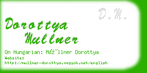 dorottya mullner business card